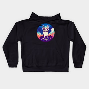 Cat sticker styles Galaxy Kids Hoodie